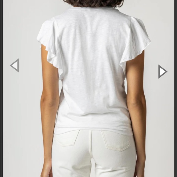 Lilla P crew neck flutter sleeve tank top - Picture 3 of 5